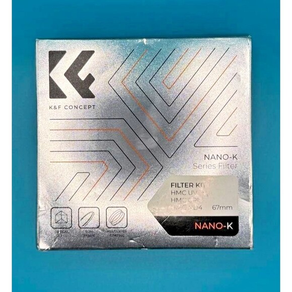 K&F Concept 67mm UV/CPL/ND Lens Filter Kit - UV + Polarizer + Neutralizer - Picture 1 of 4